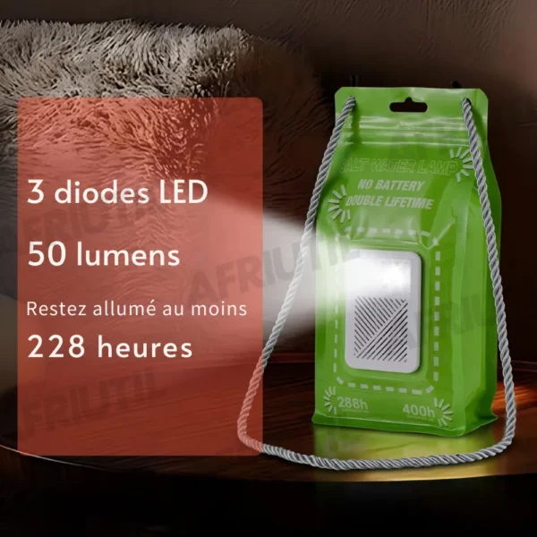 Lampe d'Urgence Ultra-Performante à Eau Salée