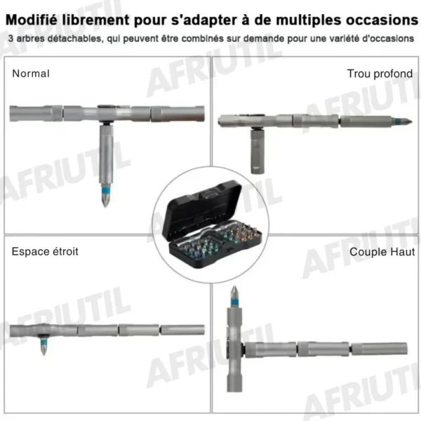 Jeu de Tournevis à Cliquet 24-en-1 - Précision & Polyvalence – Image 11