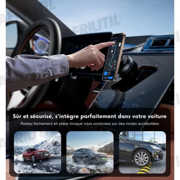 UltraFix 360° - Support de Téléphone Magnétique à Ventouse Sous Vide NE – Image 8